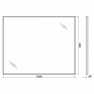 Зеркало BelBagno SPC-AL-1000-800 Хром