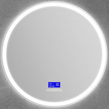 Зеркало BelBagno SPC-RNG-700-LED-TCH-RAD с подсветкой с сенсорным выключателем с bluetooth с термометром с радио