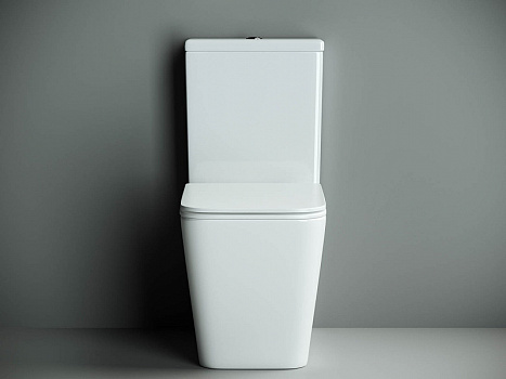 Унитаз компакт Ceramica Nova Cubic CN1803-B без бачка и с сиденьем Микролифт