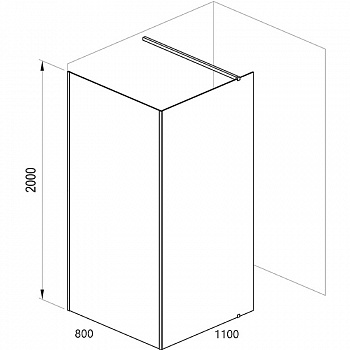 Душевая перегородка Ravak ST Walk-In Corner 110х80 GW1CD4C00Z1 профиль Хром стекло Transparent