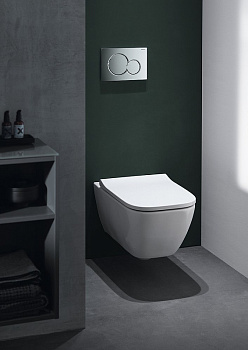 Унитаз Geberit Smyle Square 500.683.01.1 подвесной с сиденьем Микролифт