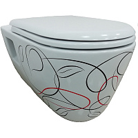 Унитаз Creavit Patera TP328.001Z0 подвесной Белый с декором без сиденья