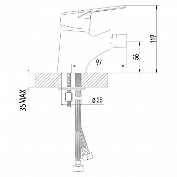 Смеситель для биде Lemark Luna (LM4108C)