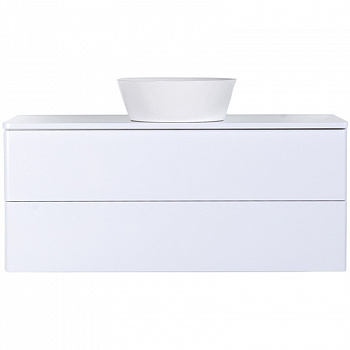 Тумба с раковиной Orange Otto 100 Ot-100TuMDF+B08-360W подвесная Белый глянец