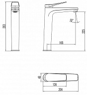 Смеситель для раковины Lemark Bronx LM3709BL Черный