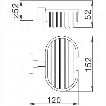 Мыльница Haiba HB1702-1 Хром