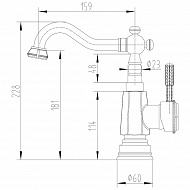 Смеситель для раковины Lemark Jasmine LM6604ORB Черная бронза