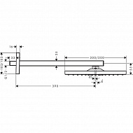 Верхний душ Hansgrohe Raindance E 26238700 Белый матовый