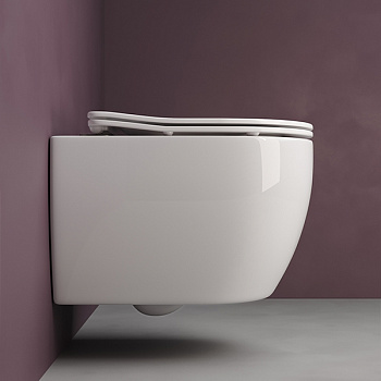 Комплект унитаза Ceramica Nova Play CN3001 с инсталляцией Geberit Duofix 458.128.21.1 с сиденьем Микролифт и клавишей смыва Хром