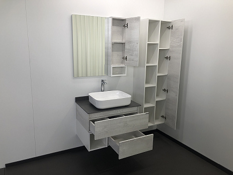 Зеркало со шкафом Comforty Прага 75 00004144199 Дуб белый