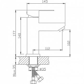 Смеситель для раковины Haiba HB10801 Нержавеющая сталь