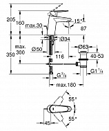 Смеситель для раковины Grohe Eurodisc Cosmopolitan 33190002 Хром