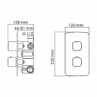 Смеситель для душа WasserKRAFT Naab 8644 Thermo с термостатом Хром