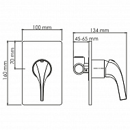 Смеситель для душа WasserKRAFT Sauer 7151 Золото