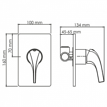 Смеситель для душа WasserKRAFT Sauer 7151 Золото