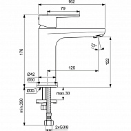 Смеситель для раковины Ideal Standard Cerafine O BC554XG Черный