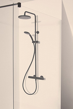 Душевая система Ideal Standard Ceratherm T25 A7545XG с термостатом Черная матовая