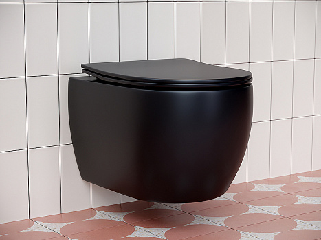 Унитаз Ceramica Nova Play CN3001MB подвесной Черный матовый с сиденьем Микролифт