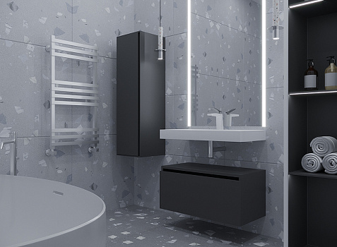 Тумба Boheme Armadi Art Vallessi UNO-S 60 897-060-A glossy подвесная Антрацит глянец