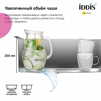 Кухонная мойка Iddis Edifice 20 EDI21G0i77 Графит