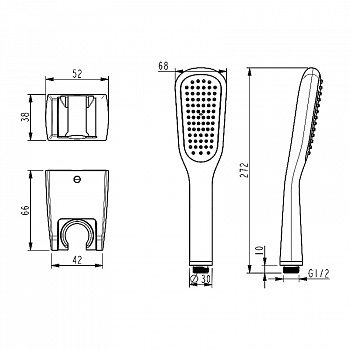Смеситель для ванны Lemark Ursus LM7251BL Черный