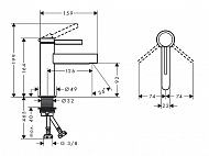 Смеситель для раковины Hansgrohe Finoris 76010000 Хром