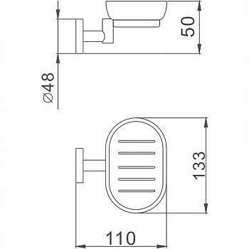 Мыльница Haiba HB1702 Хром