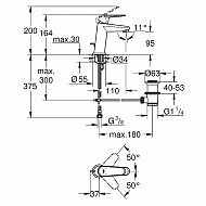 Смеситель для раковины Grohe Eurodisc Cosmopolitan 23049002 Хром