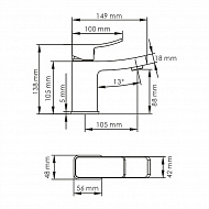 Смеситель для раковины WasserKRAFT Aller 1063W Белый Хром