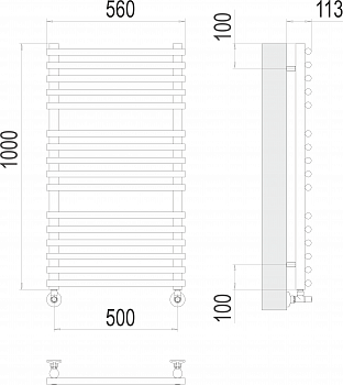 Полотенцесушитель Кремона П16 500х1000Terminus