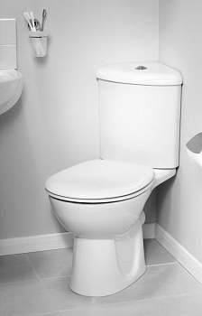 Унитаз компакт Vitra Arkitekt 9754B003-7200 угловой с бачком и сиденьем