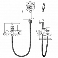 Смеситель для ванны Lemark Minima LM3814C Хром