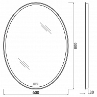 Зеркало BelBagno SPC-VST-600-800-LED-TCH-WARM с подсветкой с подогревом с сенсорным выключателем