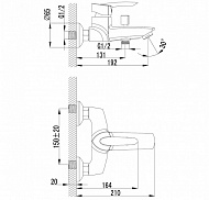 Смеситель для ванны Lemark Mars LM3502C Хром