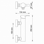 Смеситель для душа WasserKRAFT Berkel 4802 Хром