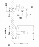 Смеситель для ванны Lemark Nero LM0214C Хром
