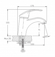 Смеситель для раковины Haiba HB1021-5 Сатин