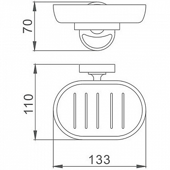 Мыльница Haiba HB1902 Хром