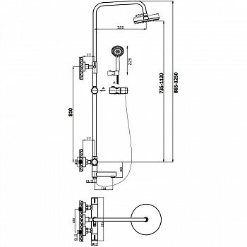 Душевая система Agger Thermo A2461100 Хром