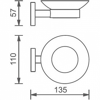 Мыльница Aquanet 4585MB 241913 Черная матовая