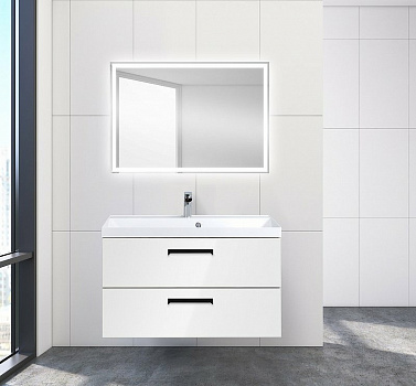 Тумба под раковину BelBagno Aurora 90 AURORA-900-2C-SO-BL подвесная Bianco Lucido