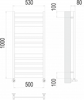 Полотенцесушитель Латте П11 500х1000Terminus