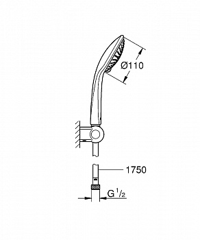 Душевой гарнитур Grohe Euphoria 110 Champagne 27355000 Хром