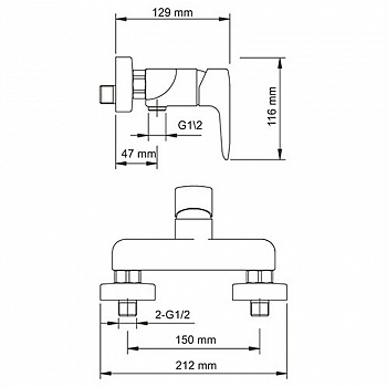 Смеситель для душа WasserKRAFT Vils 5602 Хром