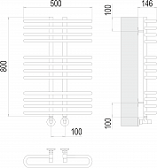 Полотенцесушитель Сахара П12 500х800Terminus