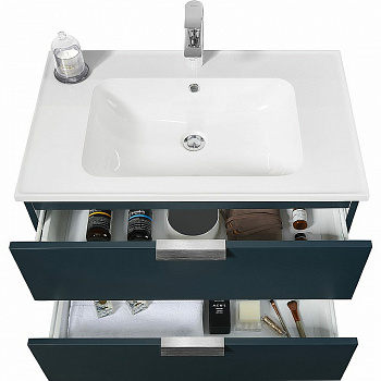 Тумба с раковиной Orans BC-0901 80 901800 подвесная Ocean blue matt