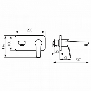 Смеситель для раковины Ferro Stratos BSC3PA Хром