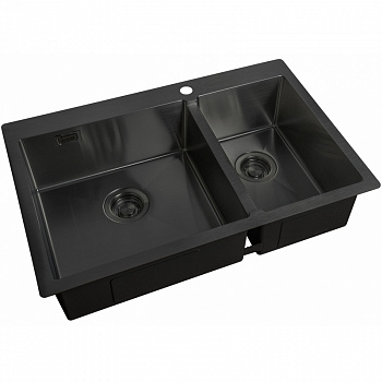 Кухонная мойка ZorG Light Grafit ZL R 780-2-510-L GRAFIT Графит