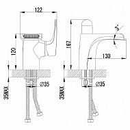 Смеситель для раковины Lemark Shift LM4346C Хром