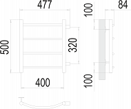 Классик П4 400х500 бп320 Полотенцесушитель  TERMINUS